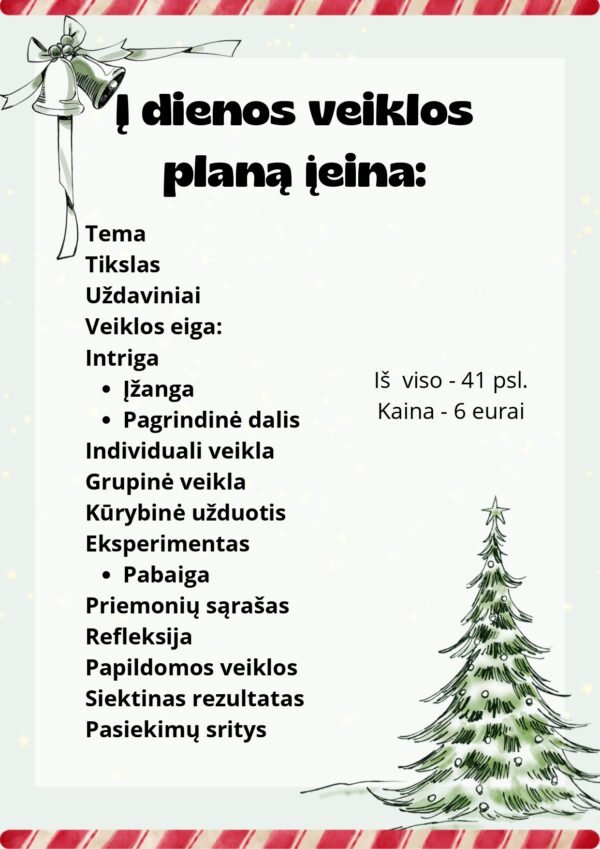 Gruodžio mėnesio savaitės  išsamūs veiklos planai, skirti 1-3 metų vaikams (WORD, 41 p.) - Image 2