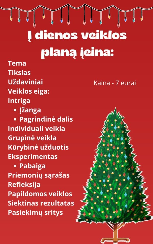 Gruodžio mėnesio savaitės išsamus veiklų planas, skirtas 3-6 metų vaikams (WORD) - Image 2