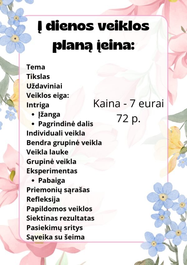 Gegužės MĖNESIO VEIKLŲ PLANAS  3-6 METŲ VAIKAMS MĖNESIO Tema: „Gegužės džiaugsmas: atrandame pavasario grožį ir stebuklus“ (WORD, 72 P.) - Image 2