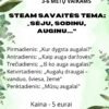 Savaitės VEIKLŲ PLANAS  3-6 METŲ VAIKAMS STEAM Savaitės Tema: „SĖJU, SODINU, AUGINU…“ (WORD, 21 P.)
