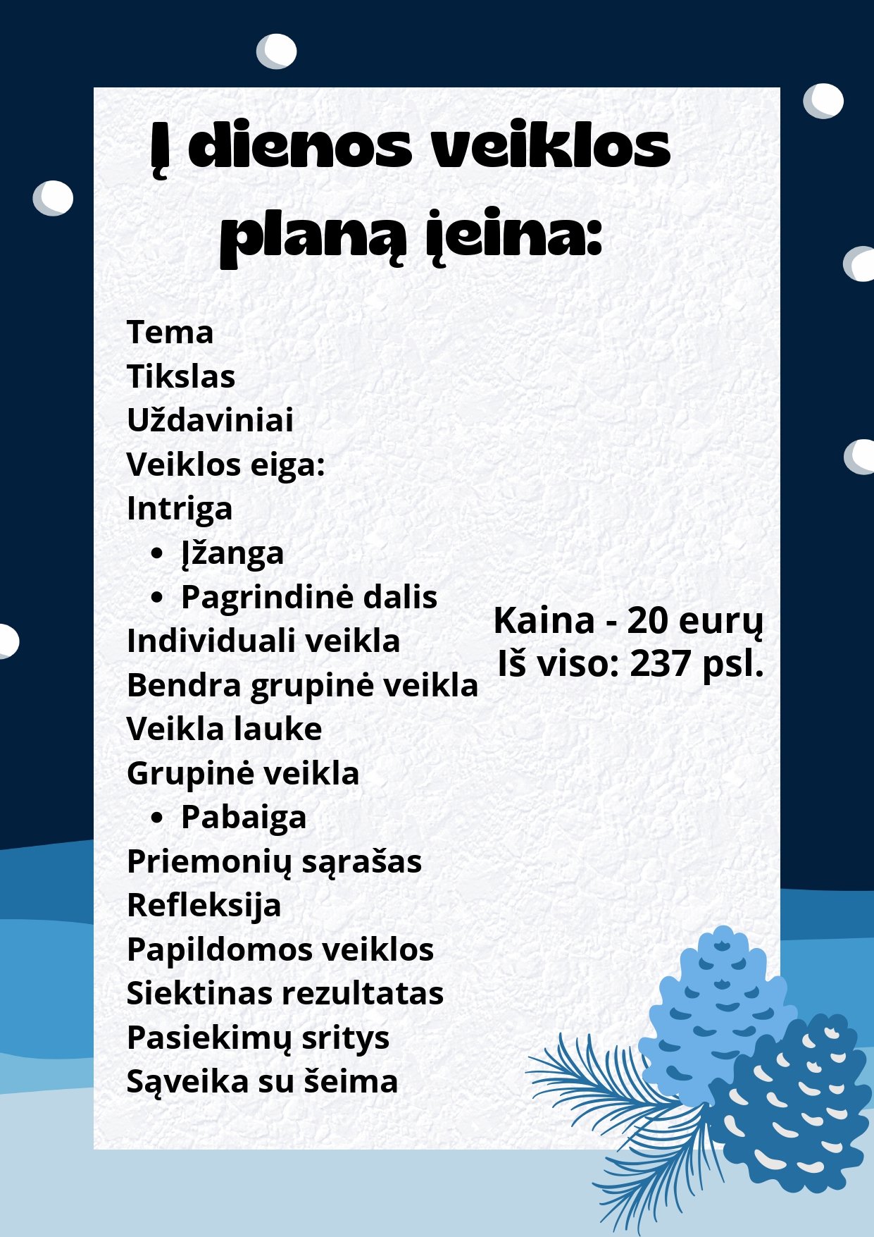 2025-2026 m. Žiemos veiklos planai (12 savaičių) 1-3 metų vaikams, remiantis ,,Žaismė ir atradimai” metodiniu leidiniu (WORD, 237 P.) - Image 3