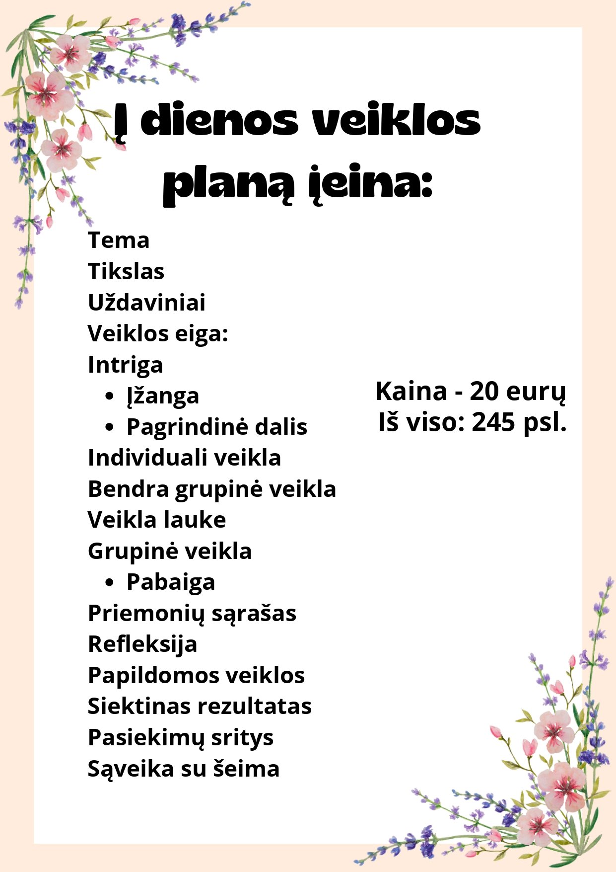 2026 m. Pavasario veiklos planai (12 savaičių) 1-3 metų vaikams, remiantis ,,Žaismė ir atradimai” metodiniu leidiniu (WORD, 245 P.) - Image 3