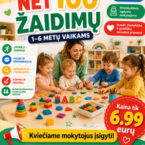 Rinkinys „100 ŽAIDIMŲ“ (1–6 m. vaikams)
