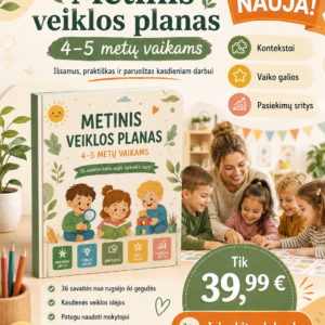METINIS VEIKLOS PLANAS 4-5 metų vaikams 2026-2027 mokslo metams (WORD)