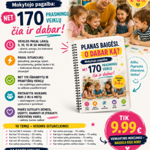 „PLANAS BAIGĖSI. O DABAR KĄ? – Mokytojo pagalba: 170 prasmingų veiklų čia ir dabar“ (Word, 155 P.)