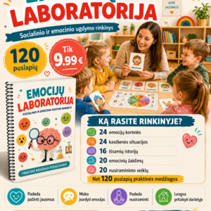 EMOCIJŲ LABORATORIJA - Išsamus socialinio ir emocinio ugdymo rinkinys 2–6 metų vaikams (Word)