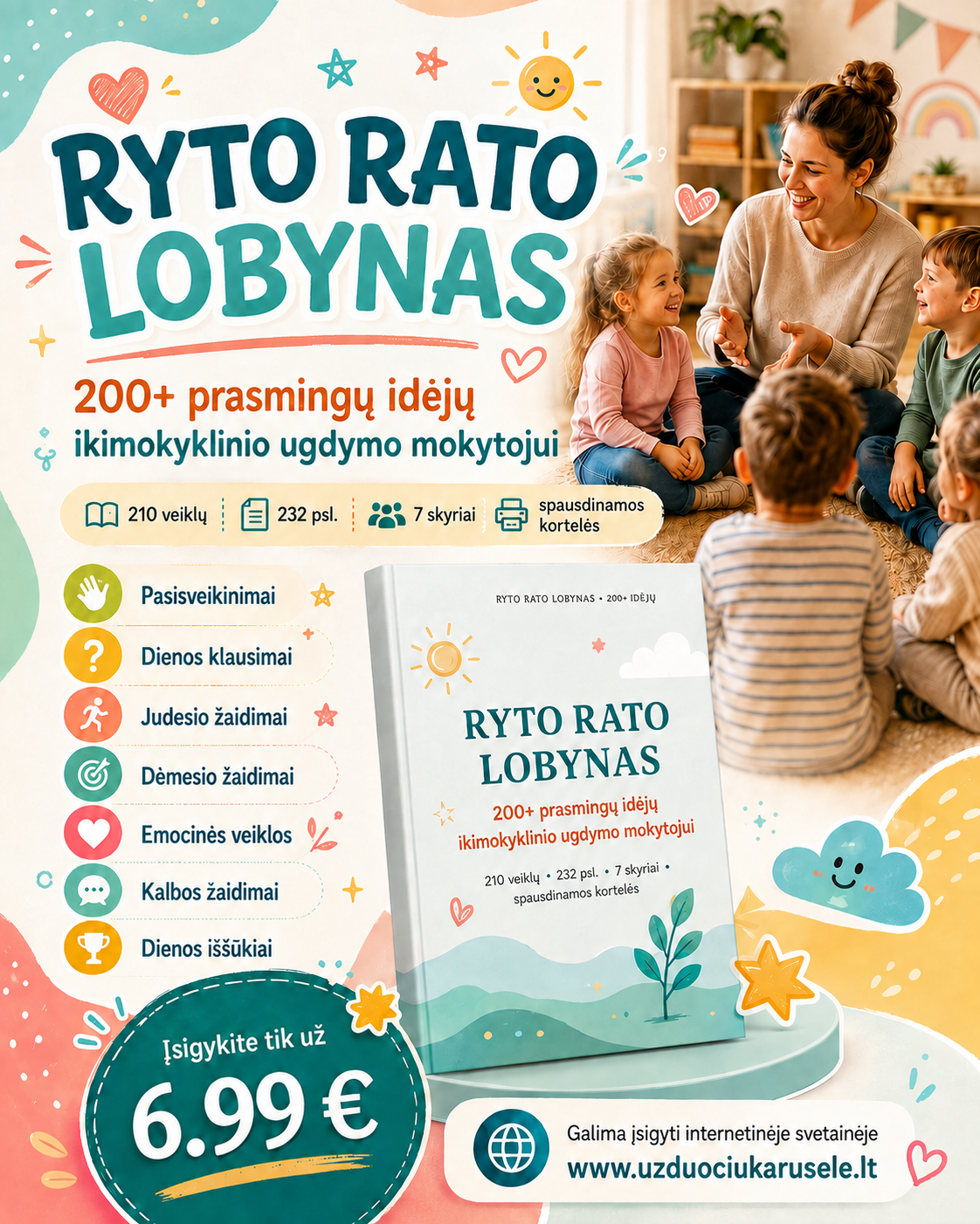 RYTO RATO LOBYNAS - 200 prasmingų idėjų ikimokyklinio ugdymo mokytojui (WORD)