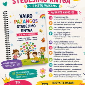 VAIKO PAŽANGOS STEBĖJIMO KNYGA 1–6 m. (WORD)