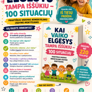KAI VAIKO ELGESYS TAMPA IŠŠŪKIU – 100 SITUACIJŲ (WORD)