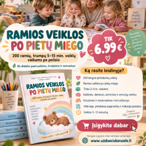 RAMIOS VEIKLOS PO PIETŲ MIEGO - 200 VEIKLŲ (WORD)