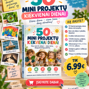 50 MINI PROJEKTŲ KIEKVIENAI DIENAI (WORD, 300+ P.)