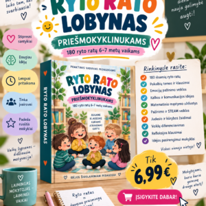 RYTO RATO LOBYNAS PRIEŠMOKYKLINUKAMS - 180 veiklų (WORD, 400+ P.)