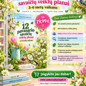 2027 m.m. 12 PAVASARIO SAVAIČIŲ VEIKLŲ PLANAI 3–6 M. VAIKAMS (WORD, 400+ P.)