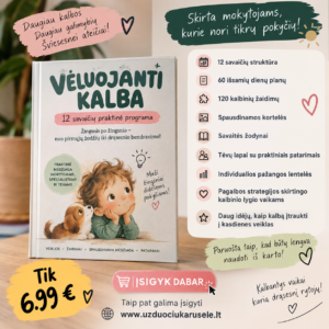 VĖLUOJANTI KALBA – 12 savaičių praktinė programa (WORD, 300+ P.)