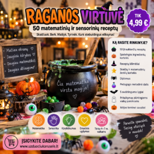 RAGANOS VIRTUVĖ – 50 matematinių ir sensorinių receptų vaikams (WORD, 160+ P.)
