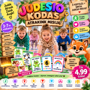 JUDESIO KODAS – ATRAKINK MISIJĄ! 3-7 m. vaikams (WORD, 57 P.)