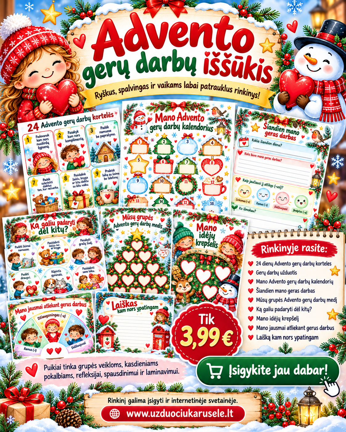 ADVENTO GERŲ DARBŲ IŠŠŪKIS – 24 DIENOS PILNOS GERUMO! (PDF)