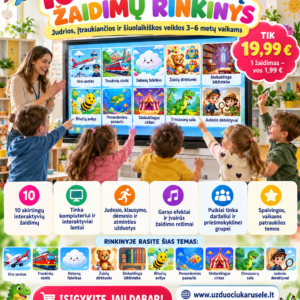 10 INTERAKTYVIŲ ŽAIDIMŲ RINKINYS!