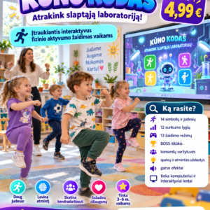 KŪNO KODAS – ATRAKINK SLAPTĄJĄ LABORATORIJĄ! (Interaktyvus žaidimas)