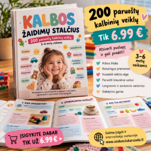 KALBOS ŽAIDIMŲ STALČIUS – 200 PARUOŠTŲ VEIKLŲ (WORD, 400+ P.)