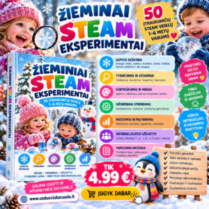 50 ŽIEMINIŲ STEAM EKSPERIMENTŲ – MAŽIESIEMS ATRADĖJAMS! (Word, 178 P.)