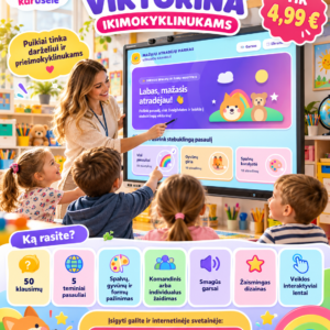 INTERAKTYVI VIKTORINA MAŽIESIEMS ATRADĖJAMS!